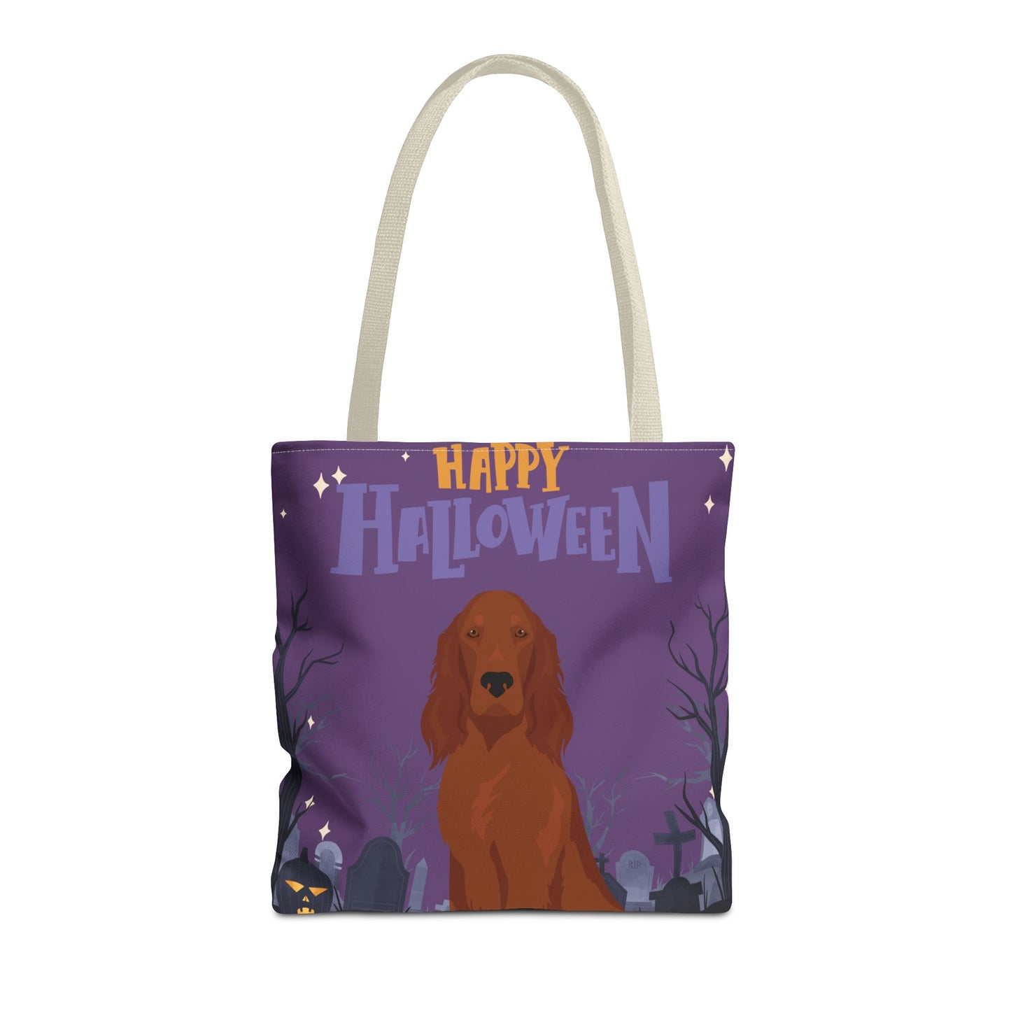 Irish Setter Dog Happy Halloween Tote Bag 16x16
