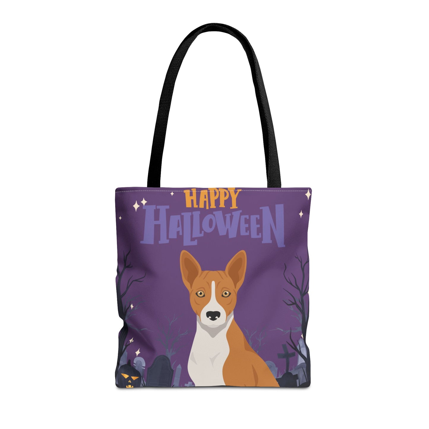 Basenji Dog Happy Halloween Tote Bag 16x16