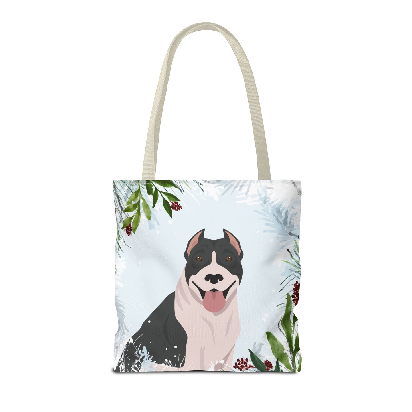 Pit Bull Dog Christmas Holiday Tote Bag 16x16