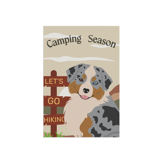 Miniature American Shepherd Dog Camping Garden Flag