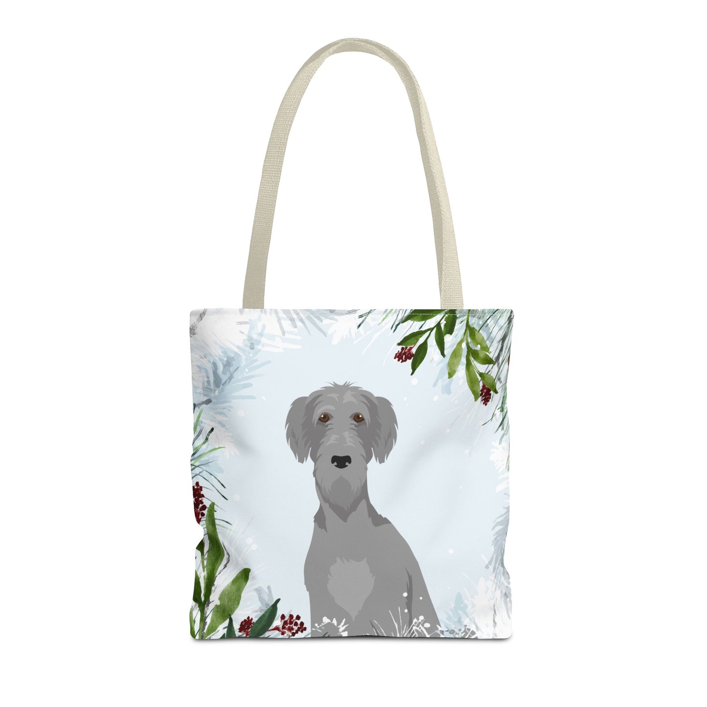 Scottish Deerhound Dog Christmas Holiday Tote Bag 16x16