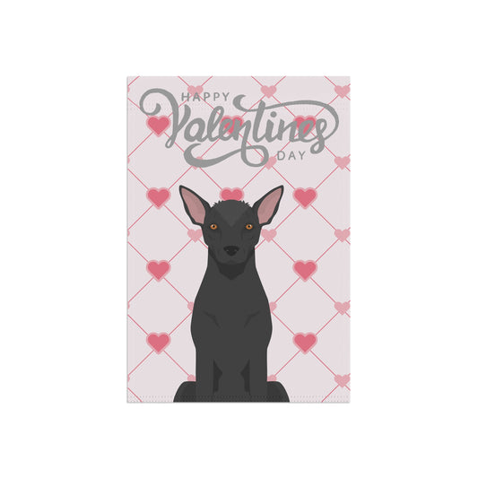Xoloitzcuintli Dog Valentines Day Garden Flag