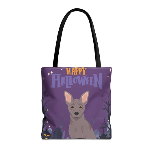 American Hairless Terrier Dog Happy Halloween Tote Bag 16x16