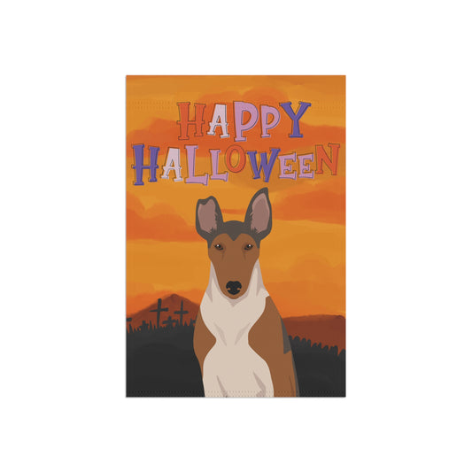 Smooth Collie Dog Halloween Garden Flag