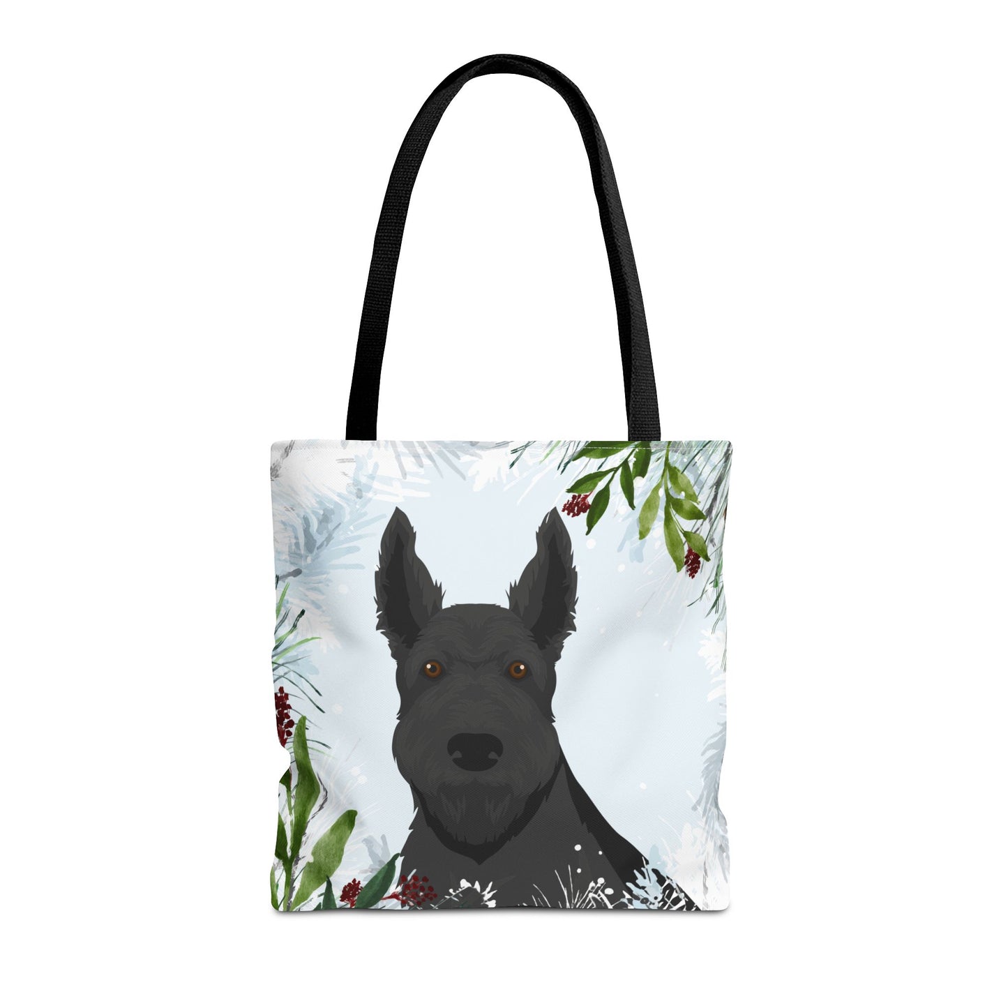 Scottish Terrier Dog Christmas Holiday Tote Bag 16x16