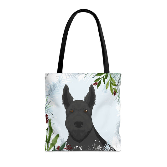 Scottish Terrier Dog Christmas Holiday Tote Bag 16x16