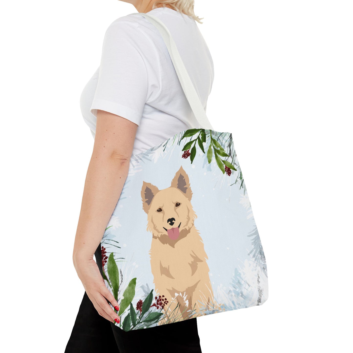 Mudi Dog Christmas Holiday Tote Bag 16x16