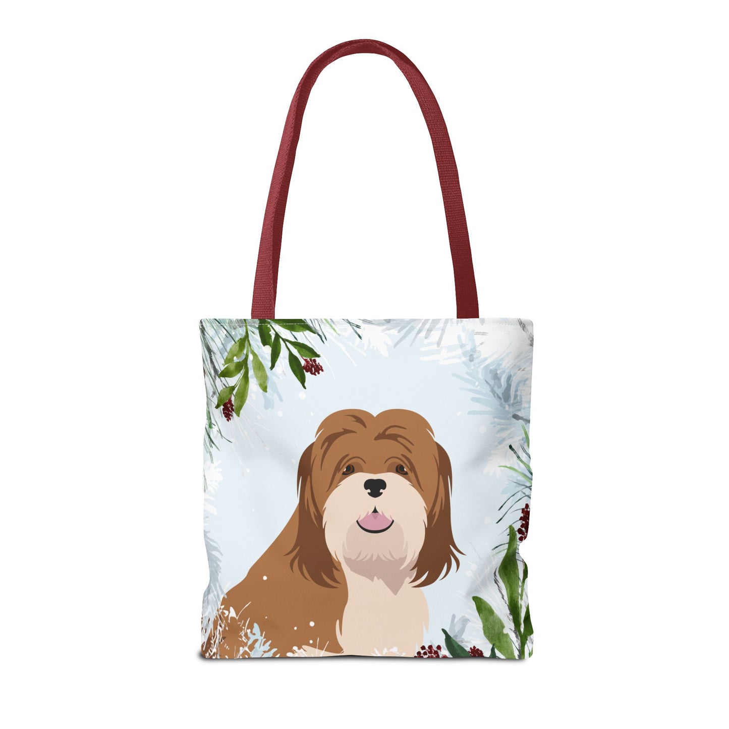 Lhasa Apso Dog Christmas Holiday Tote Bag 16x16