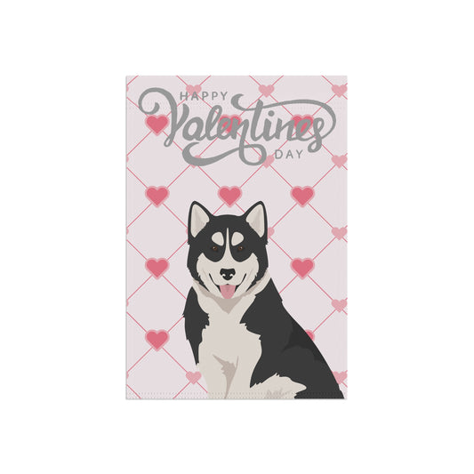 Canadian Inuit Dog Valentines Day Garden Flag