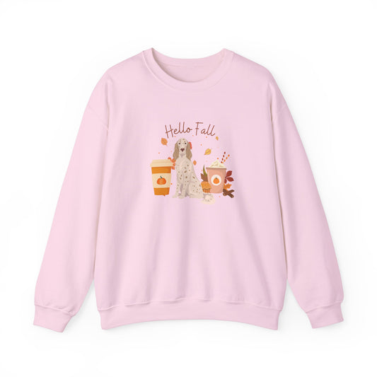 English Setter Dog Fall Unisex Heavy Blend Crewneck Sweatshirt