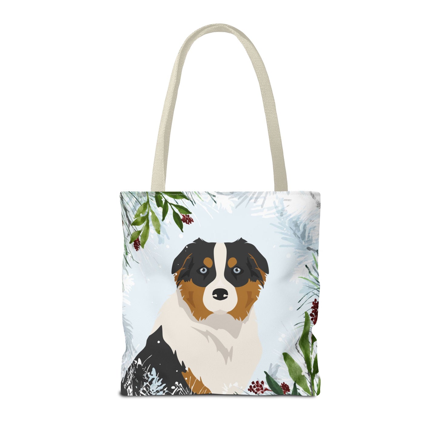 Australian Shepherd Dog Christmas Holiday Tote Bag 16x16