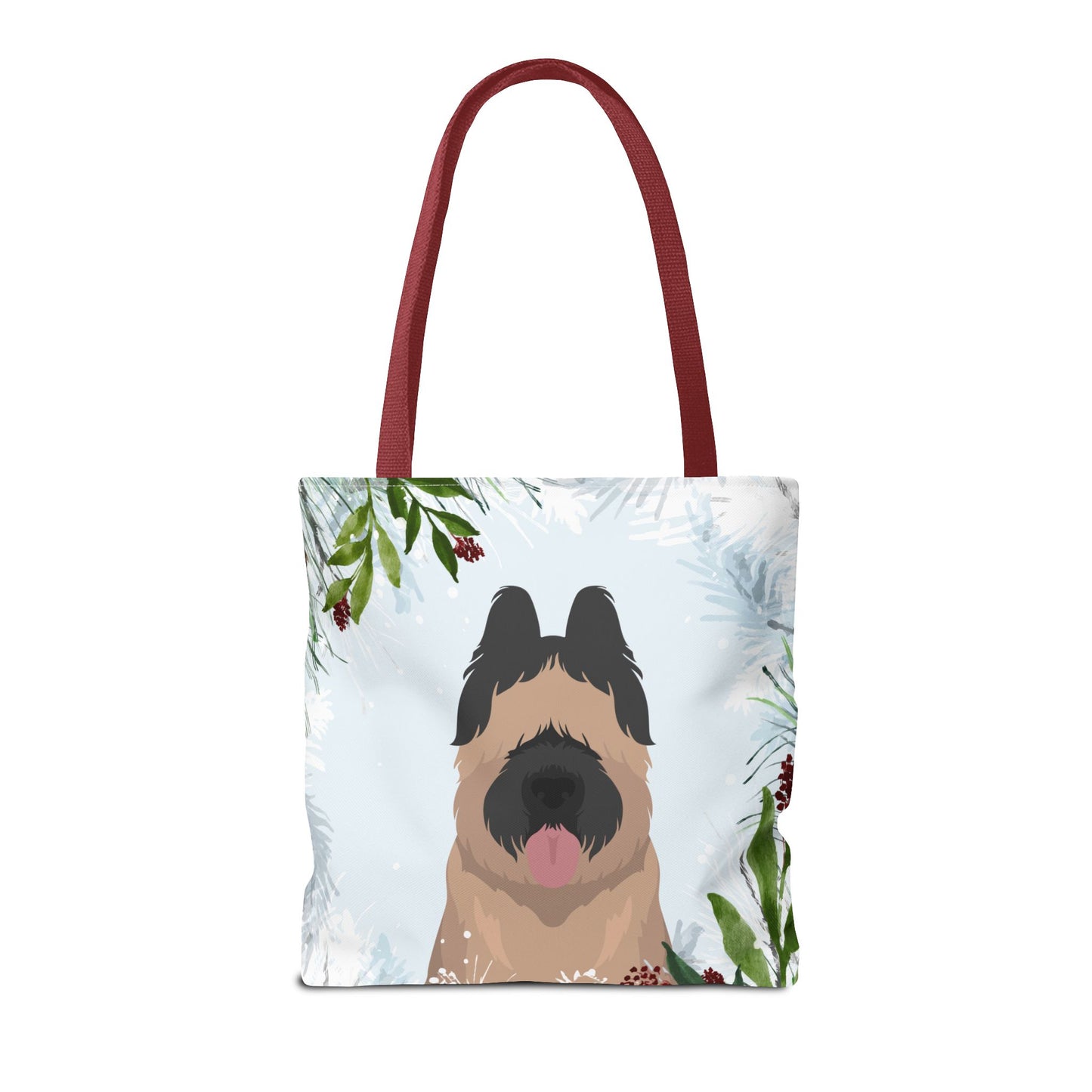 Briard Dog Christmas Holiday Tote Bag 16x16