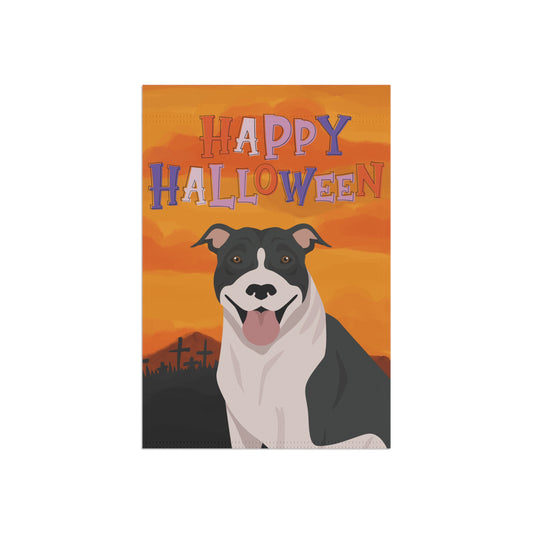 Pit Bull Dog Halloween Garden Flag