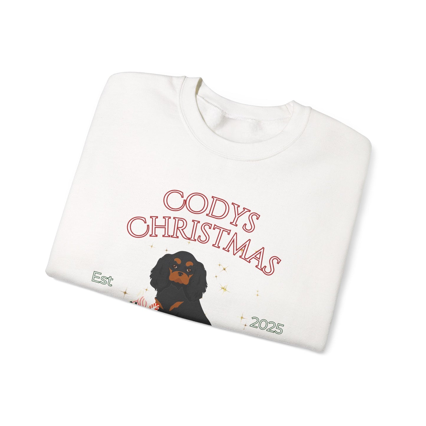 Cavalier King Charles Spaniel Dog Christmas Social Club Unisex Heavy Blend Crewneck Sweatshirt Custom Name