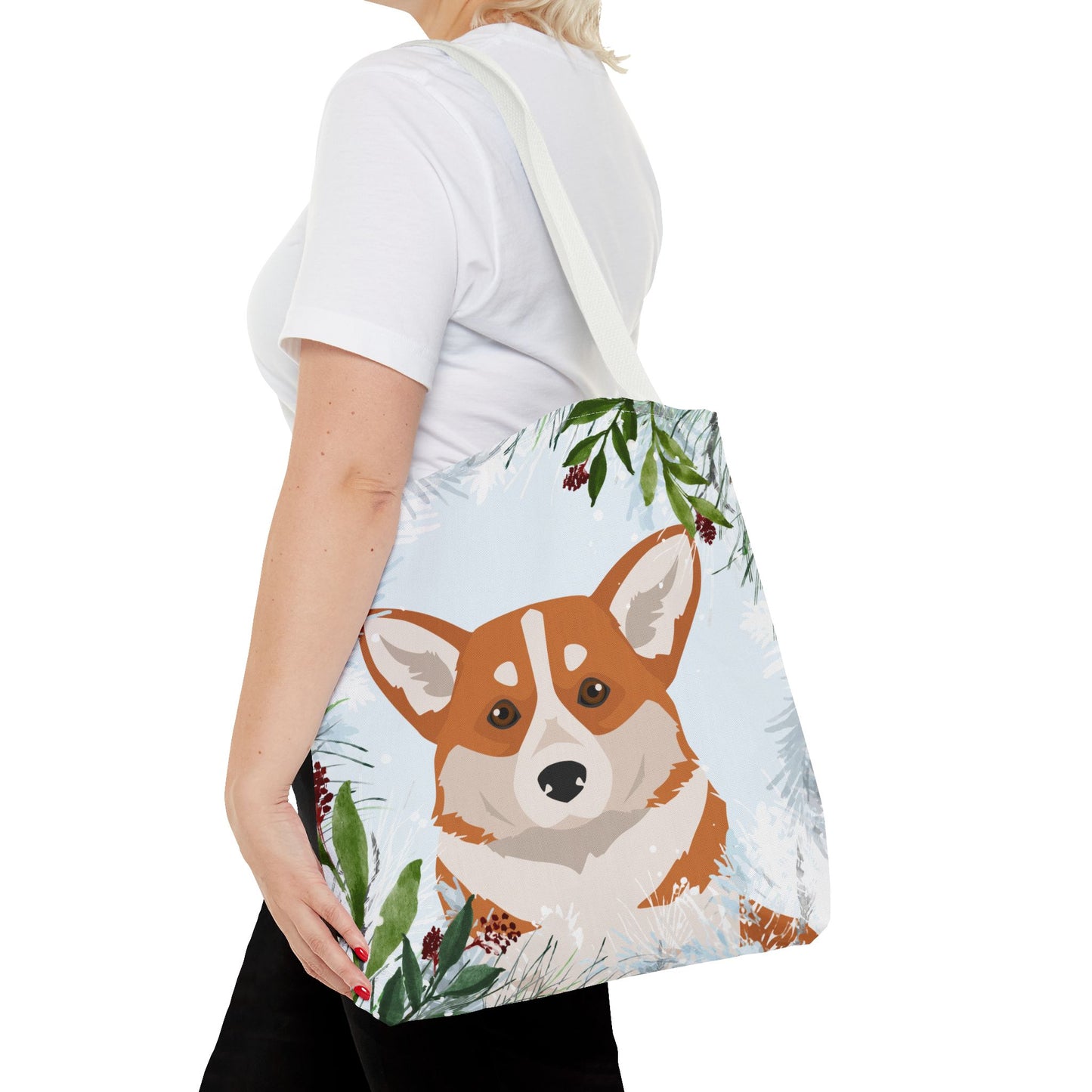 Pembroke Welsh Corgi Dog Christmas Holiday Tote Bag 16x16