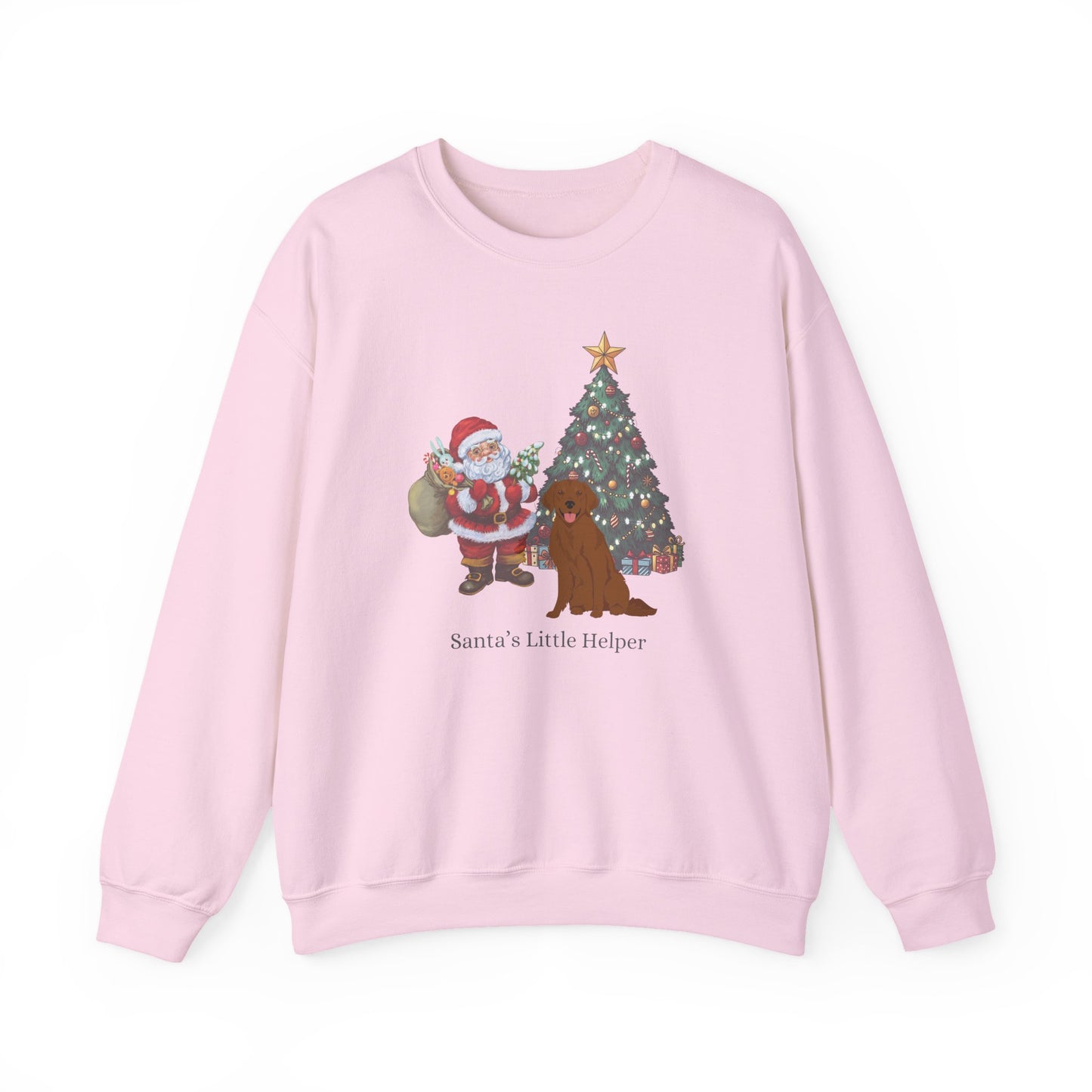 Golden Retriever Dog Santa's Little Helper Unisex Heavy Blend Crewneck Sweatshirt
