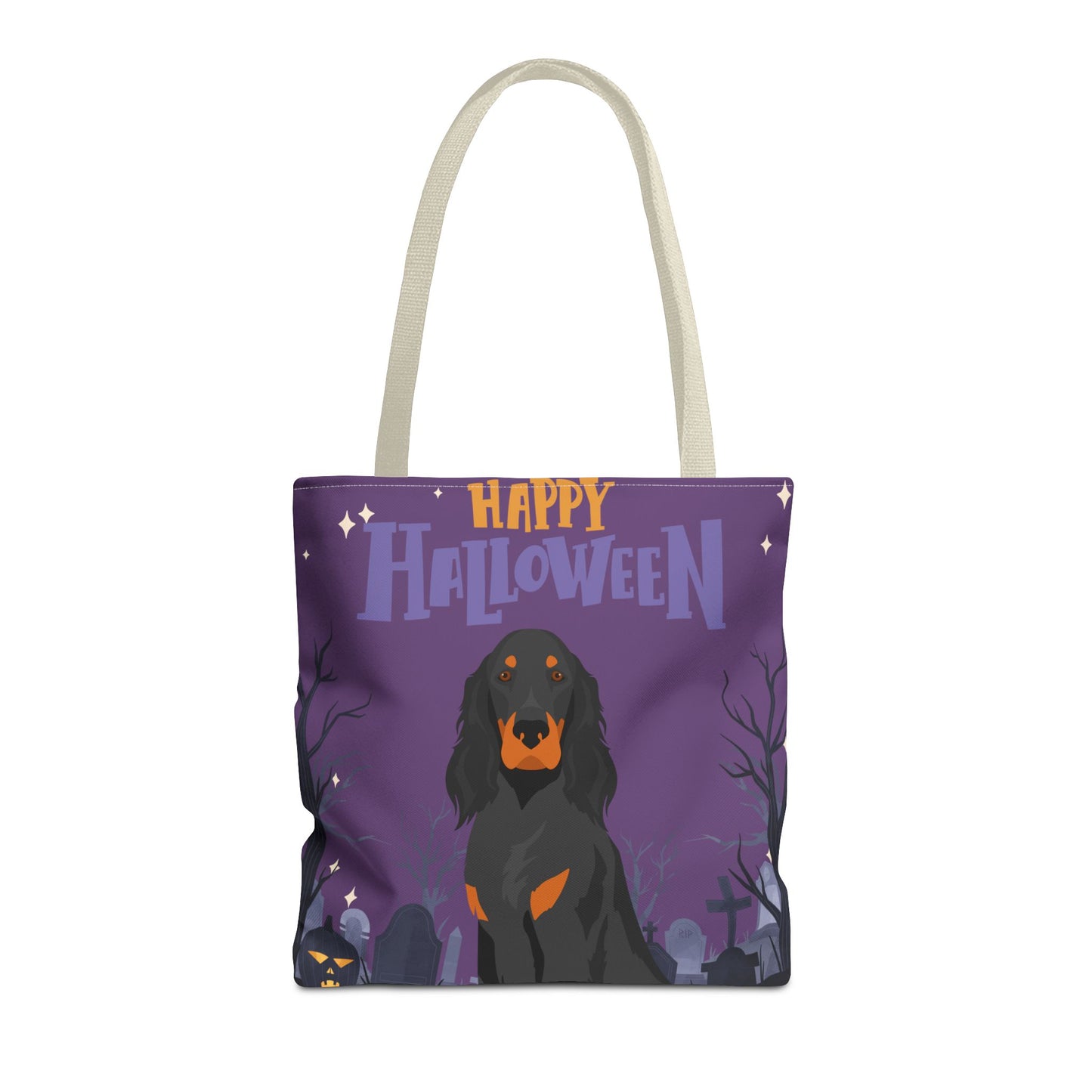 Gordon Setter Dog Happy Halloween Tote Bag 16x16