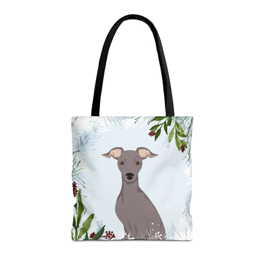 Italian Greyhound Dog Christmas Holiday Tote Bag 16x16