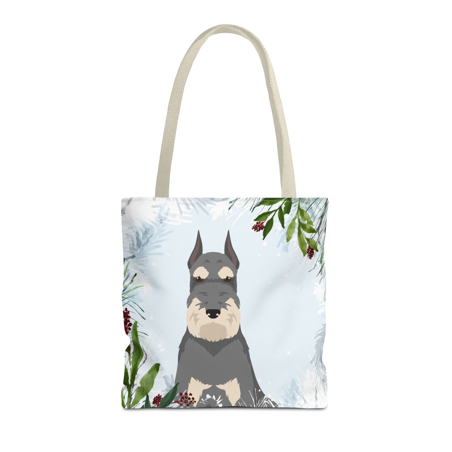Schnauzer Dog Christmas Holiday Tote Bag 16x16