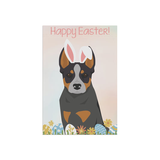 Australian Cattle Dog Happy Easter Garden Flag