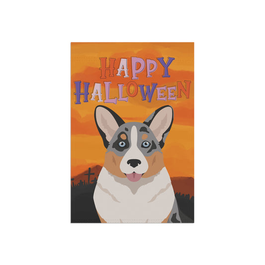 Cardigan Welsh Corgi Dog Halloween Garden Flag