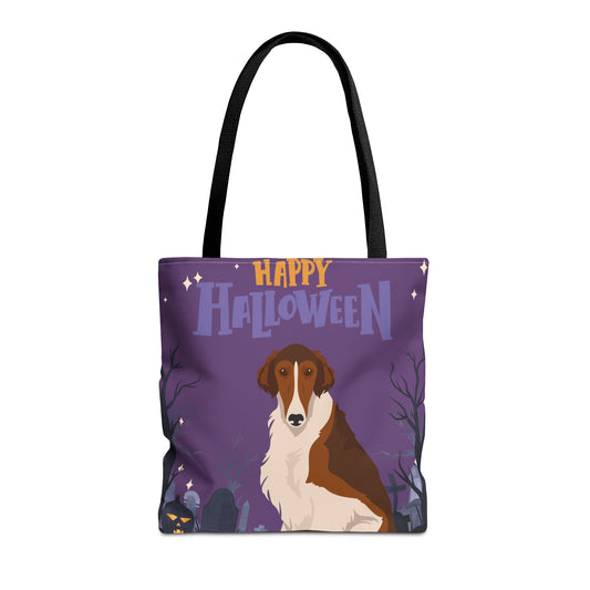 Borzoi Dog Happy Halloween Tote Bag 16x16