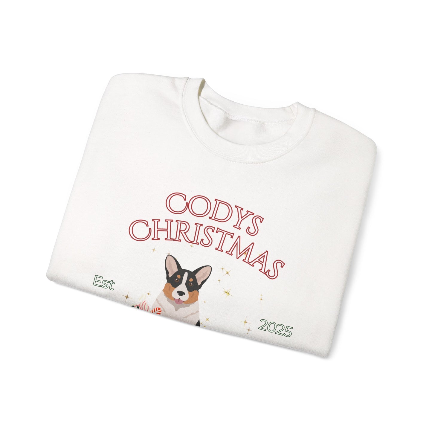 Cardigan Welsh Corgi Dog Christmas Social Club Unisex Heavy Blend Crewneck Sweatshirt Custom Name