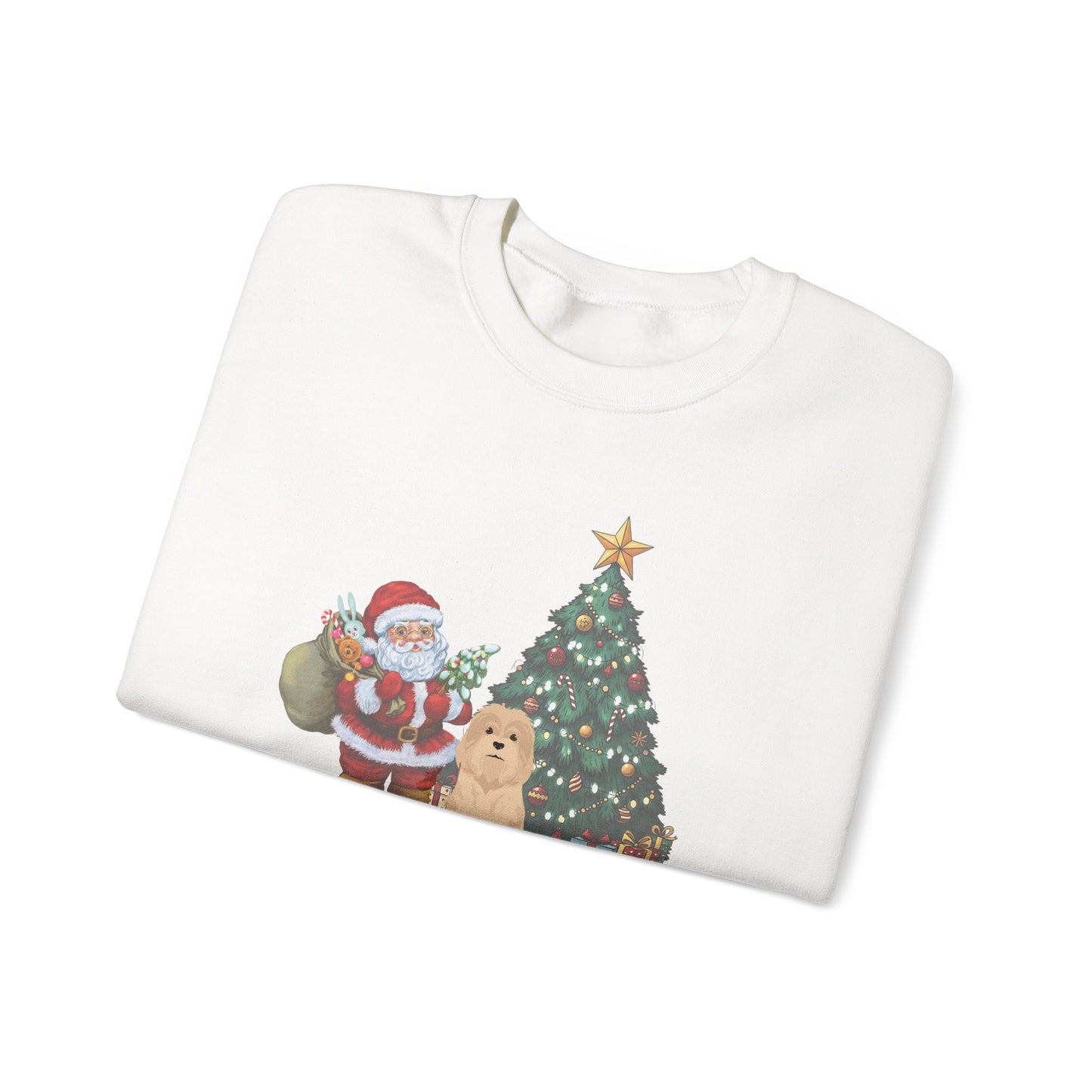 Lowchen Dog Santa's Little Helper Unisex Heavy Blend Crewneck Sweatshirt