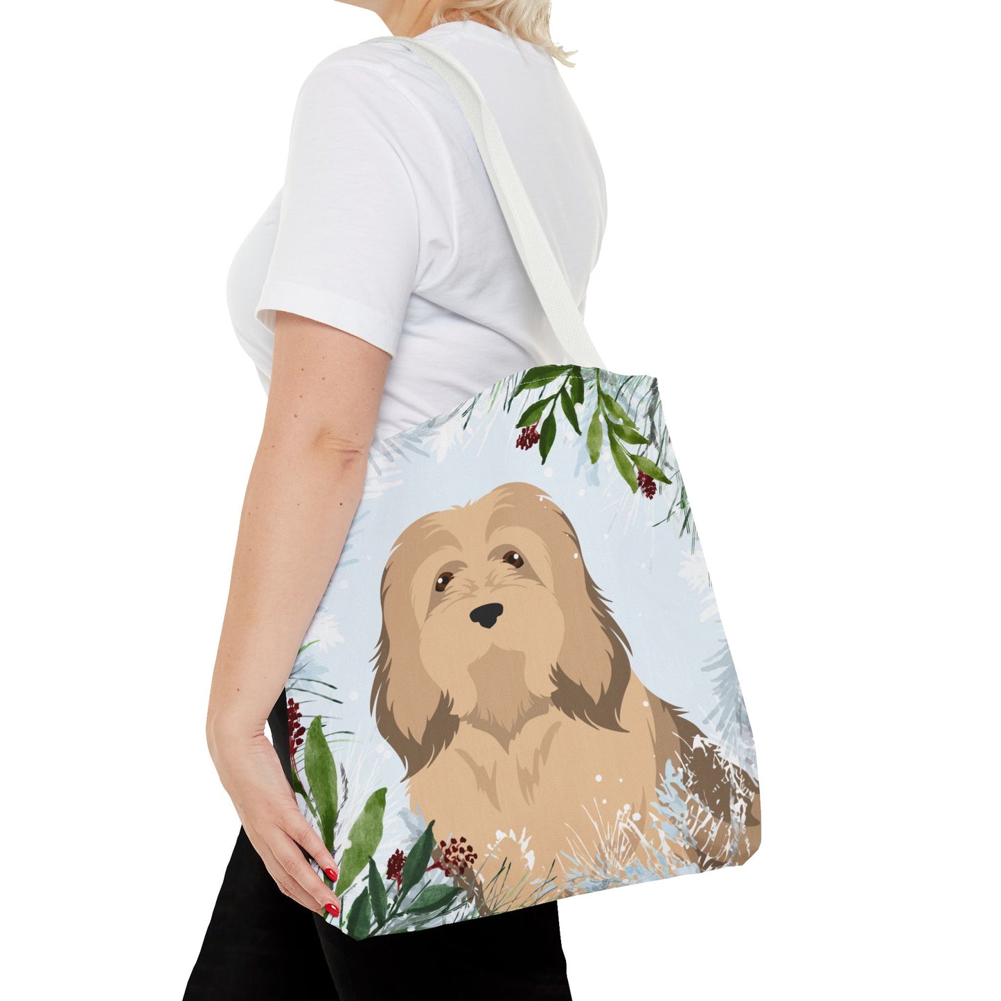 Havanese Dog Christmas Holiday Tote Bag 16x16