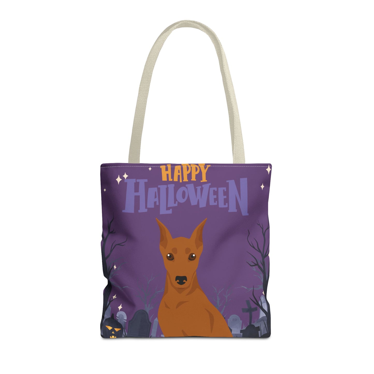 German Pinscher Dog Happy Halloween Tote Bag 16x16