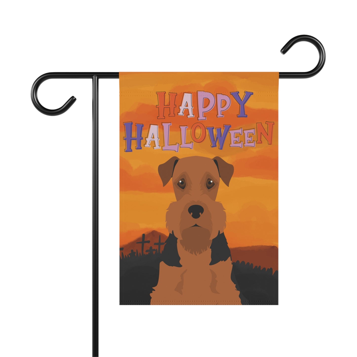 Airedale Terrier Dog Halloween Garden Flag