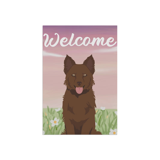 Mudi Dog Welcome Garden Flag