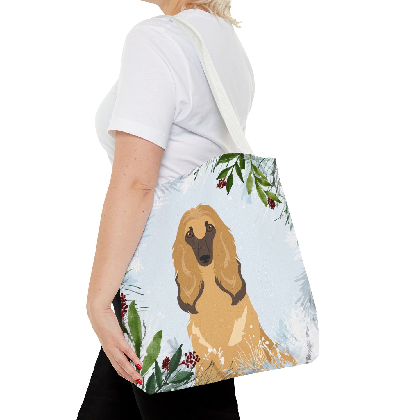 Afghan Hound Dog Christmas Holiday Tote Bag 16x16