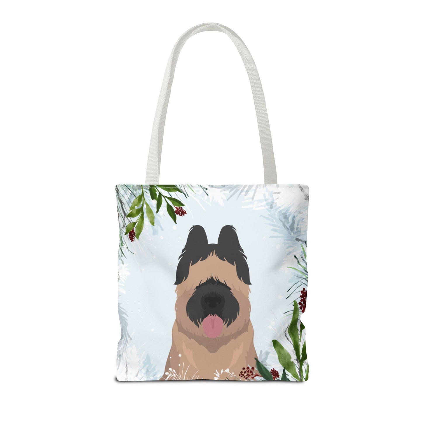 Briard Dog Christmas Holiday Tote Bag 16x16