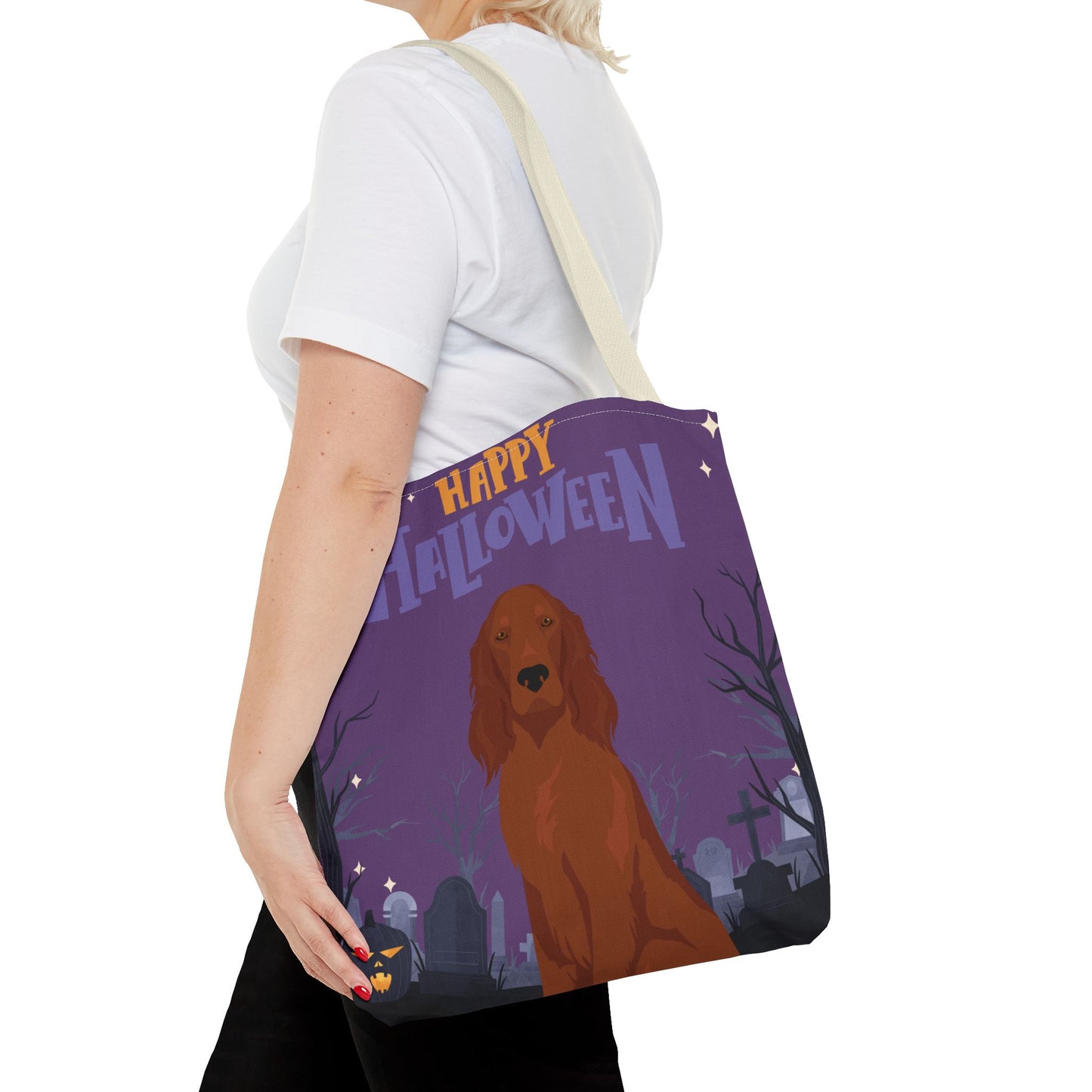 Irish Setter Dog Happy Halloween Tote Bag 16x16