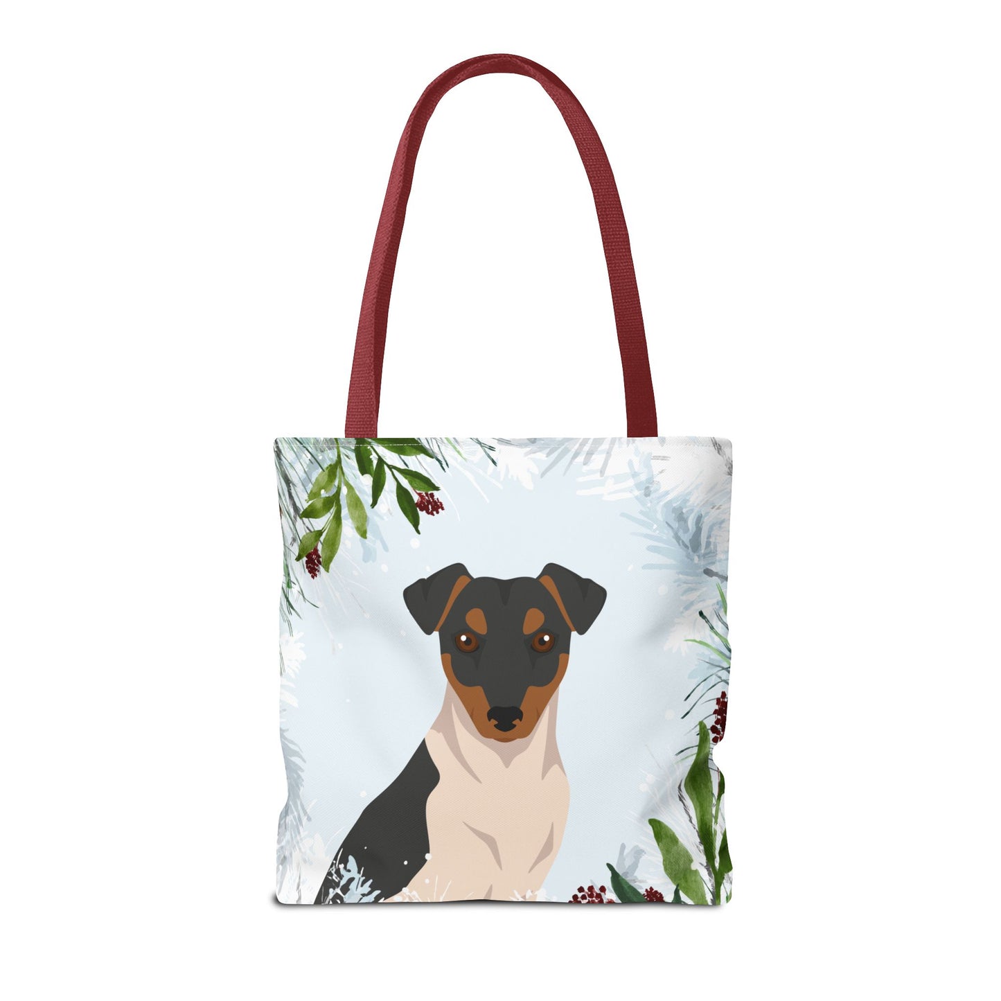 Brazillian Terrier Dog Christmas Holiday Tote Bag 16x16