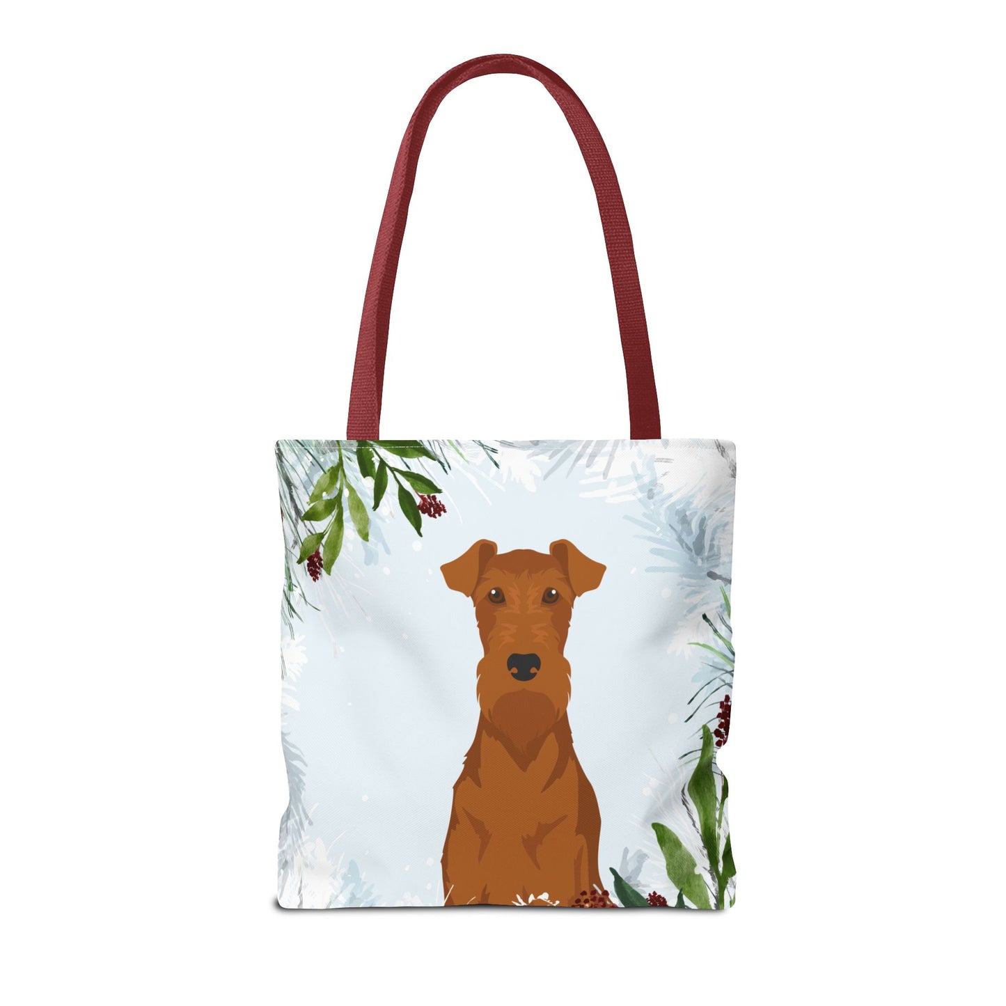 Irish Terrier Dog Christmas Holiday Tote Bag 16x16