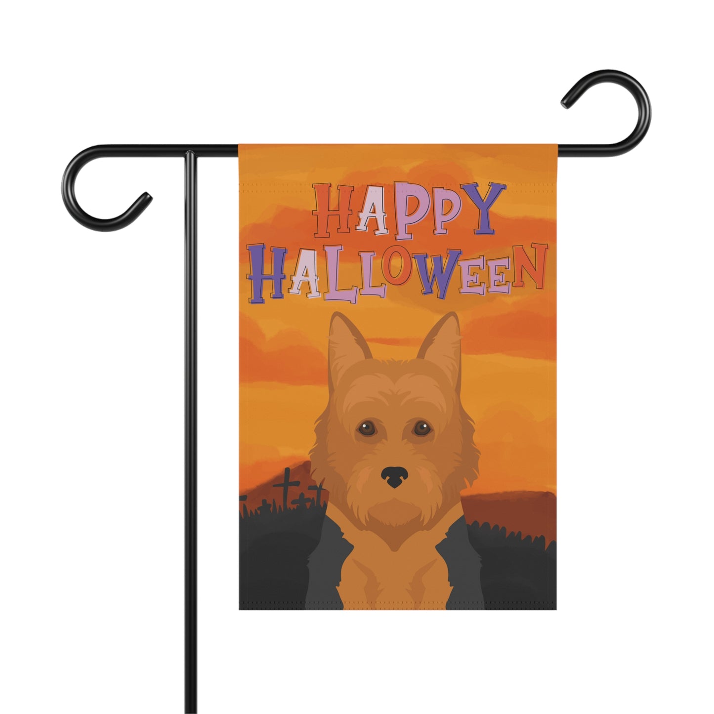 Australian Terrier Dog Halloween Garden Flag