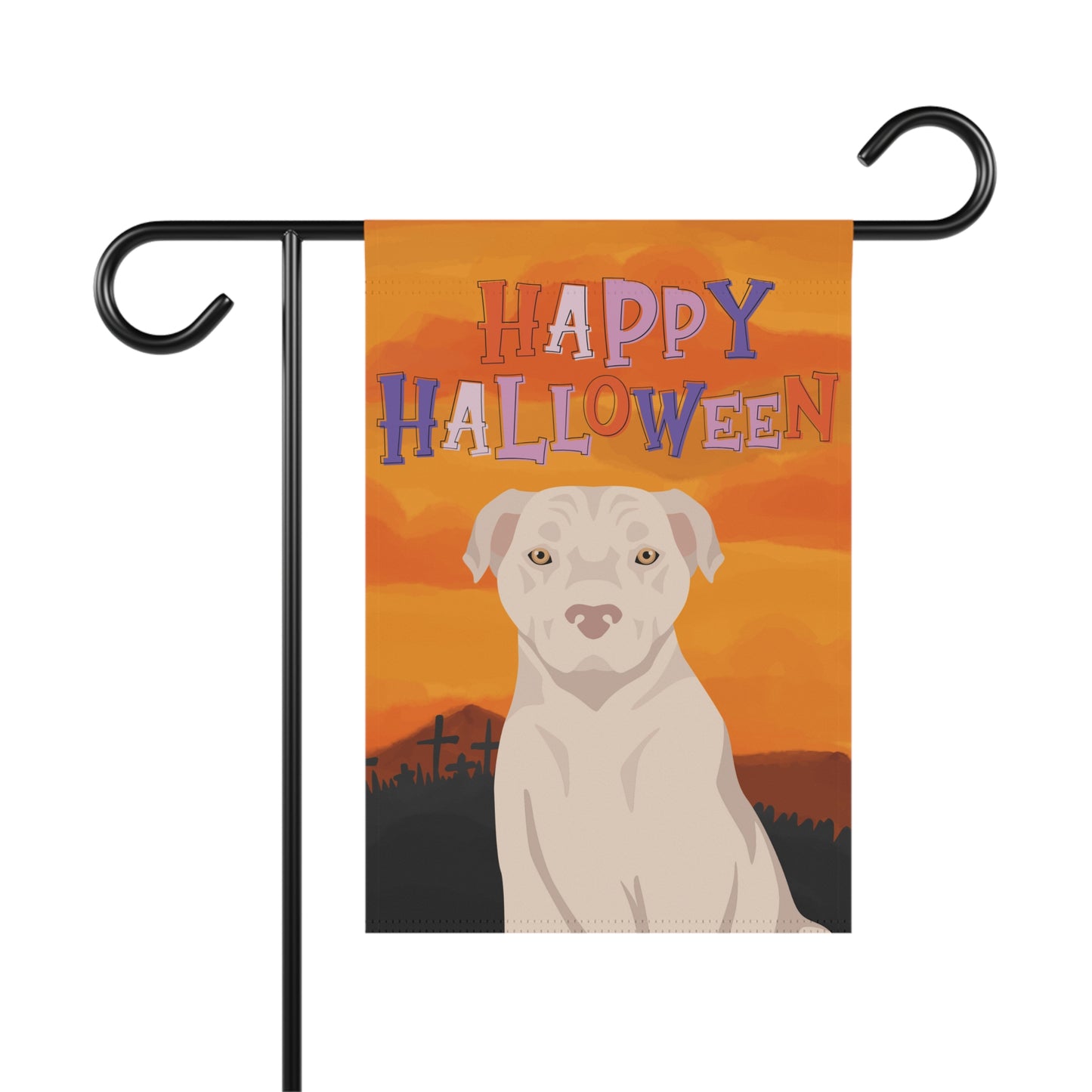 American Staffordshire Terrier Dog Halloween Garden Flag
