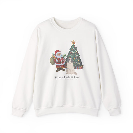 Great Pyrenees Dog Santa's Little Helper Unisex Heavy Blend Crewneck Sweatshirt
