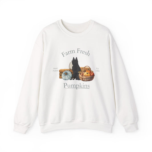 Belgian Sheepdog Dog Fall Farm Fresh Unisex Heavy Blend Crewneck Sweatshirt
