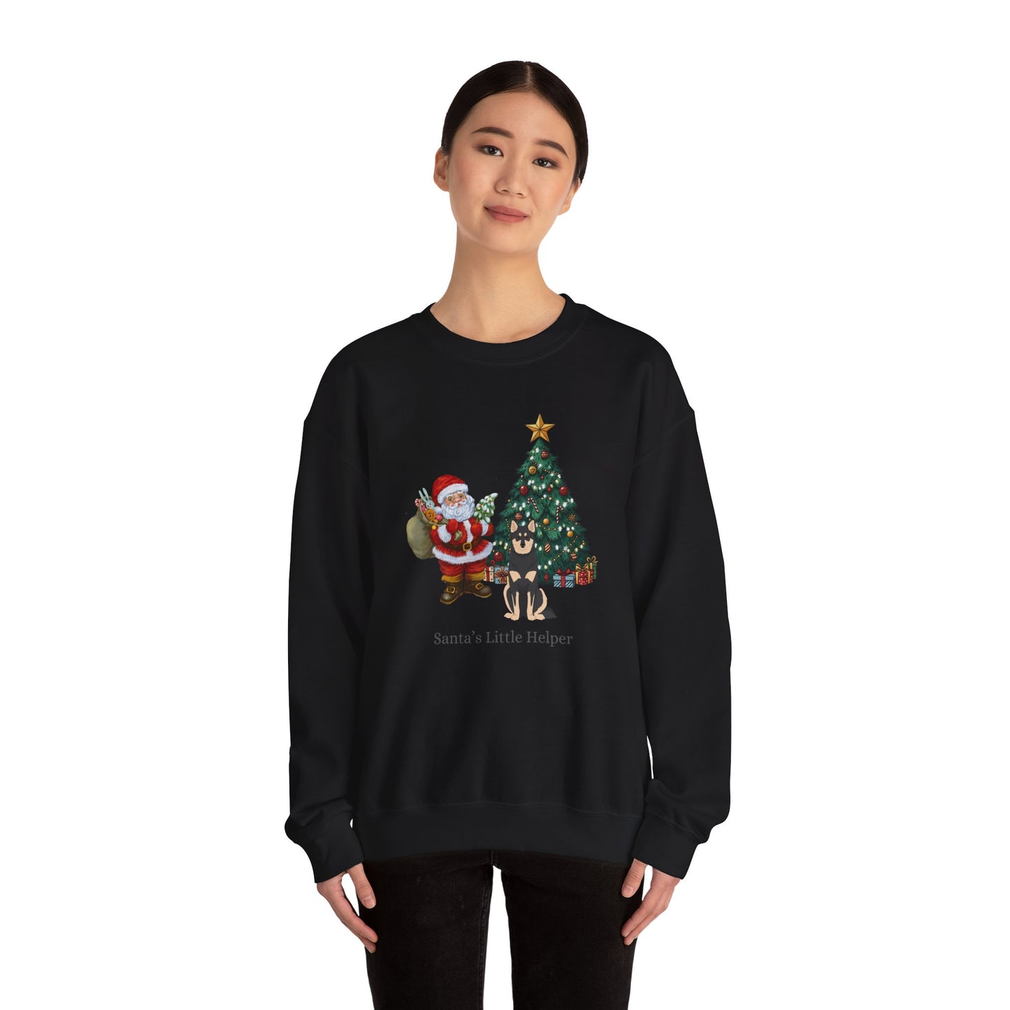 Lapponian Herder Dog Santa's Little Helper Unisex Heavy Blend Crewneck Sweatshirt