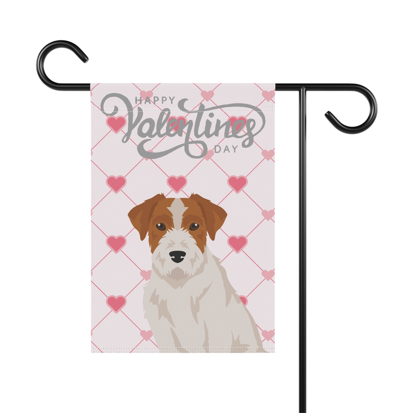 Jack Russell Terrier Dog Valentines Day Garden Flag