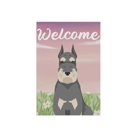 Schnauzer Dog Welcome Garden Flag