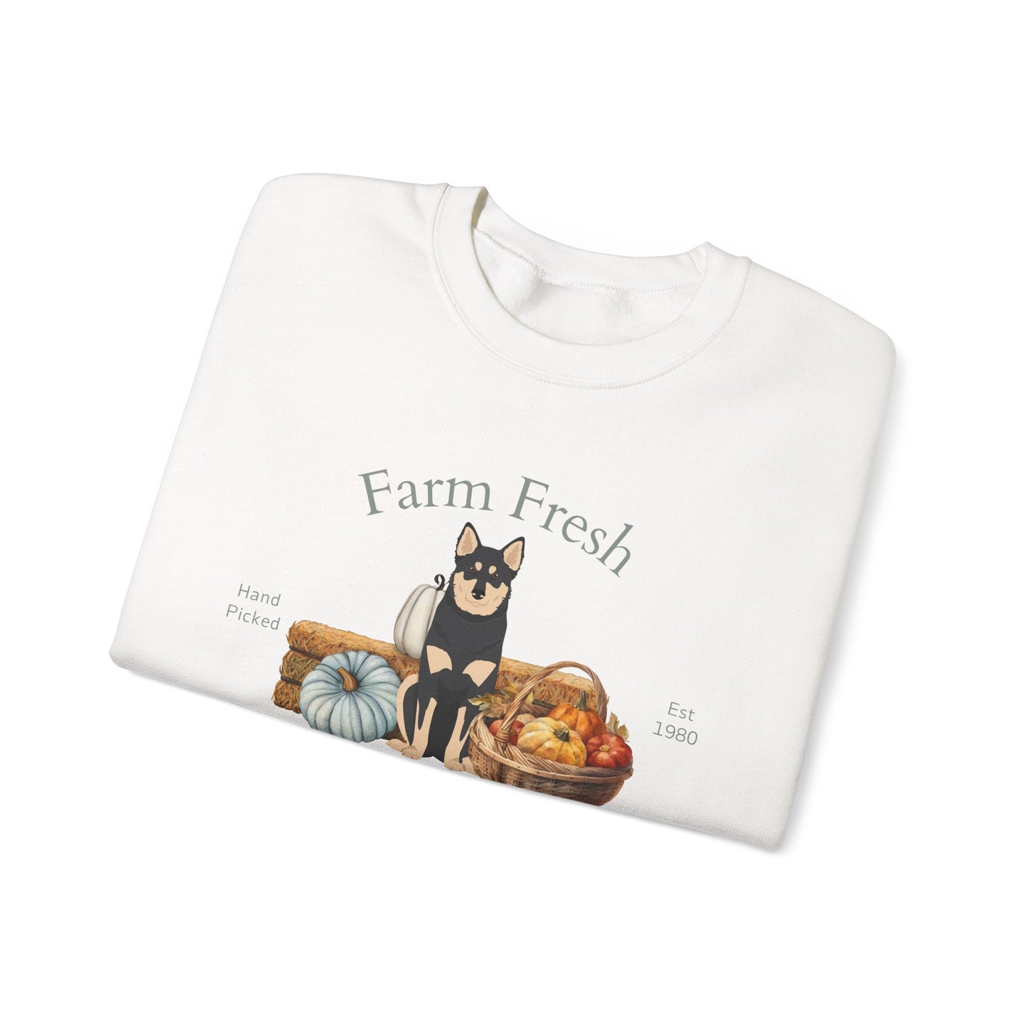 Lapponian Herder Dog Fall Farm Fresh Unisex Heavy Blend Crewneck Sweatshirt