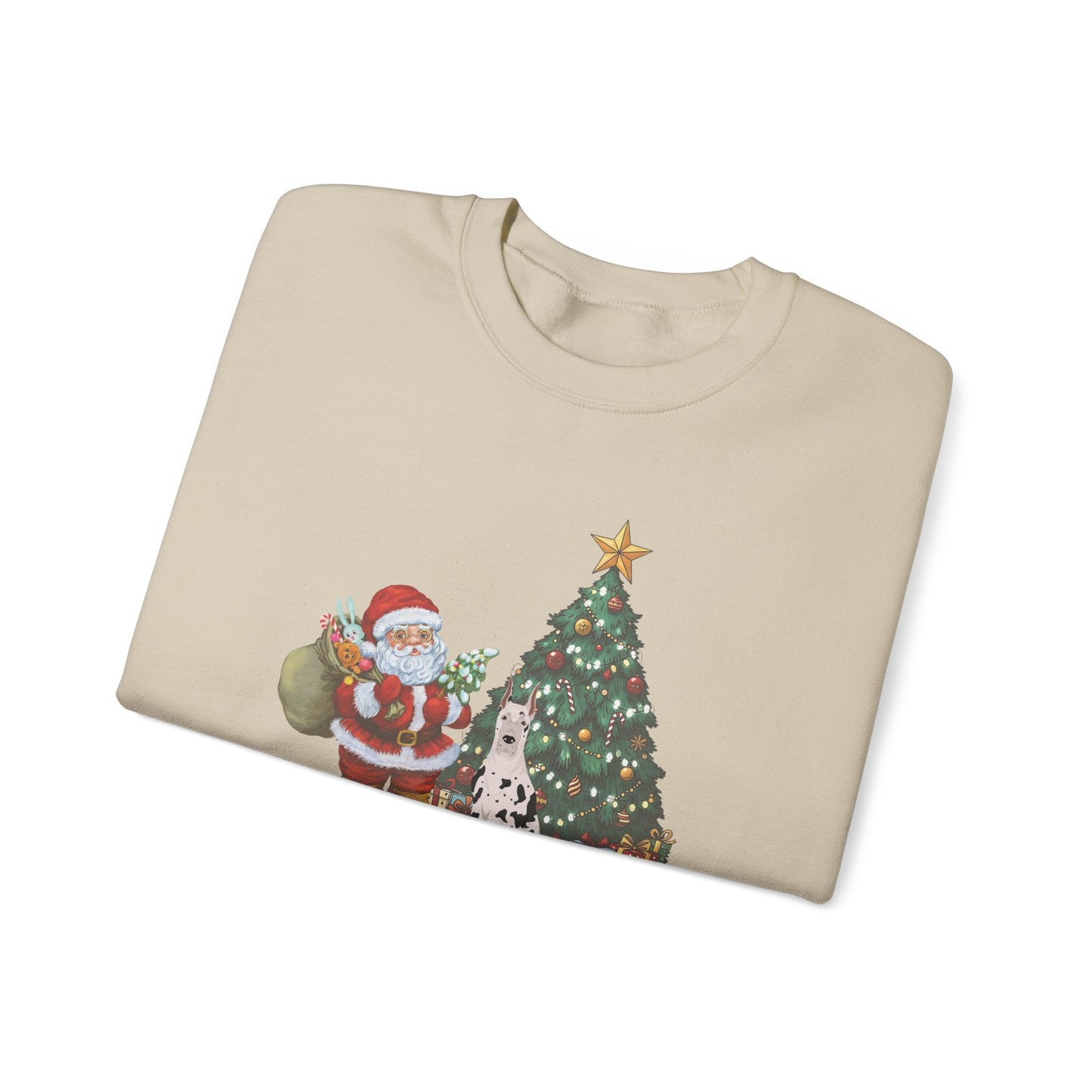 Great Dane Dog Santa's Little Helper Unisex Heavy Blend Crewneck Sweatshirt