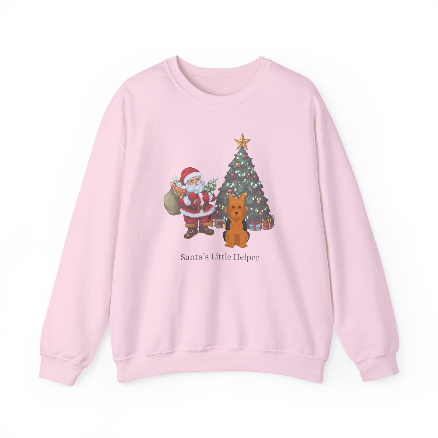 Australian Terrier Dog Santa's Little Helper Unisex Heavy Blend Crewneck Sweatshirt