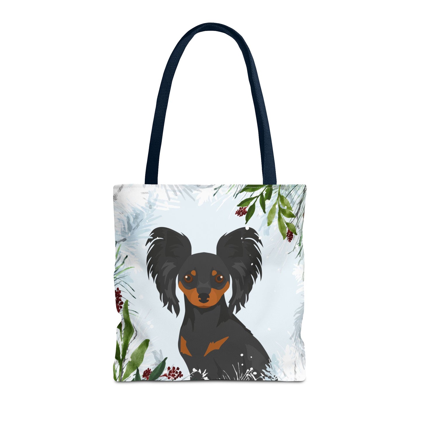 Russian Toy Terrier Dog Christmas Holiday Tote Bag 16x16