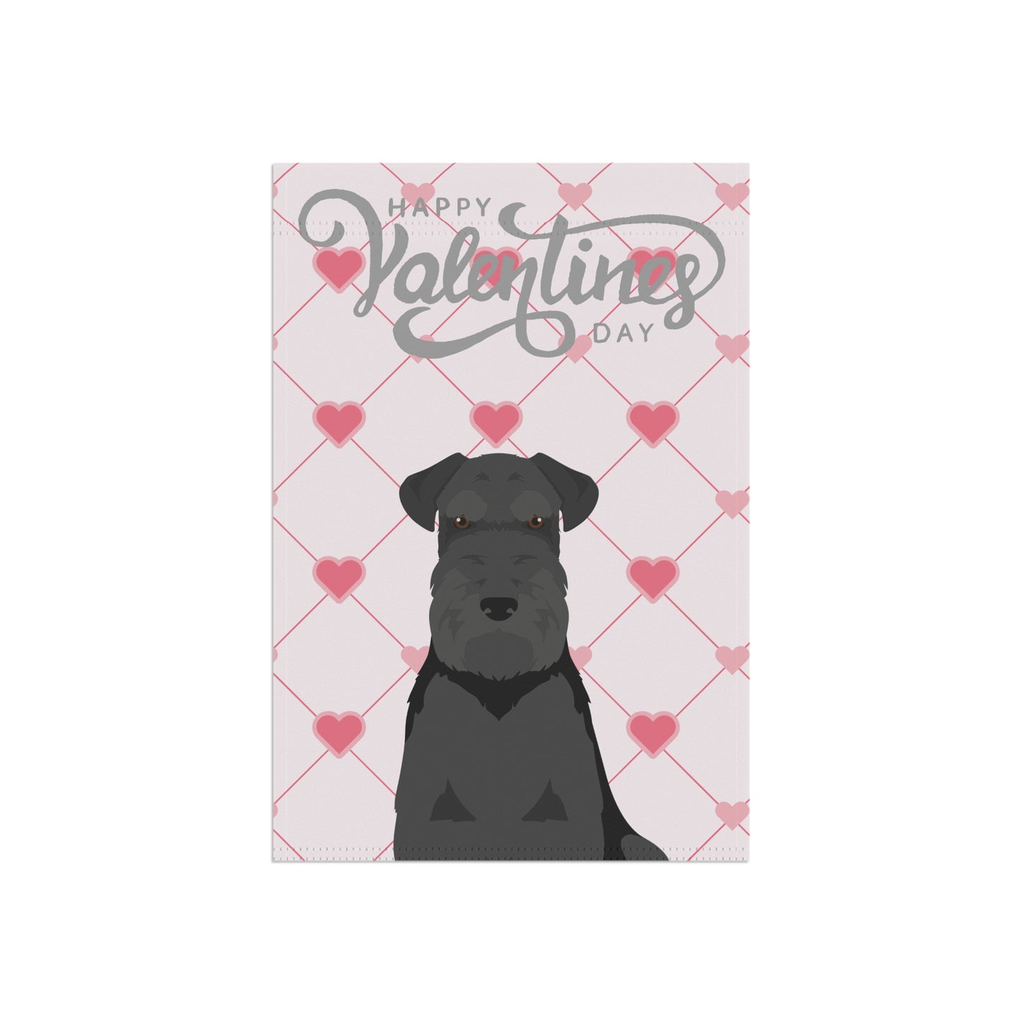 Schnauzer Dog Valentines Day Garden Flag