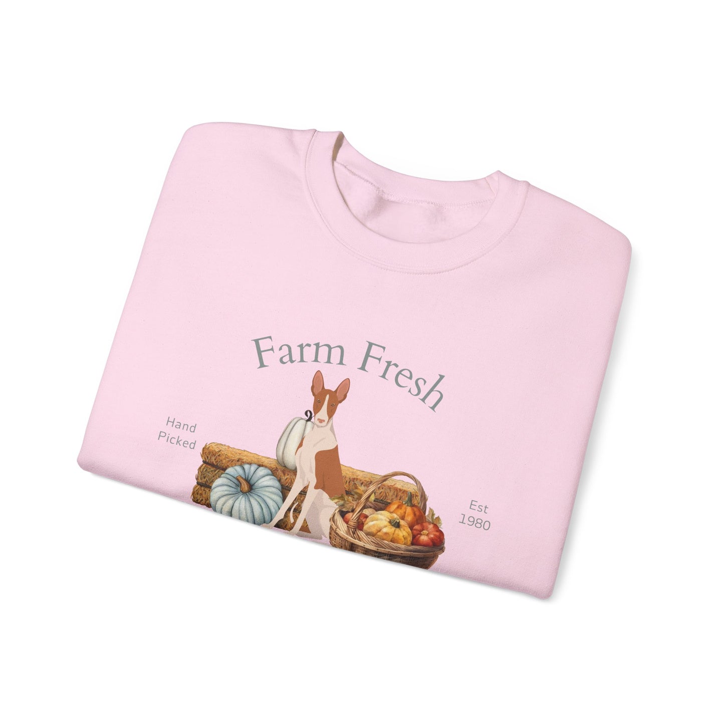 Ibizan Hound Dog Fall Farm Fresh Unisex Heavy Blend Crewneck Sweatshirt
